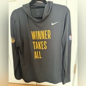 Nike NBA Cup Rare Dri Fit hooded Men’s Shirt-size L